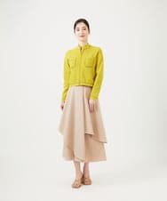 GBHEE27330 Sybilla(シビラ) ストレッチタフタアシンメトリースカート ベージュ