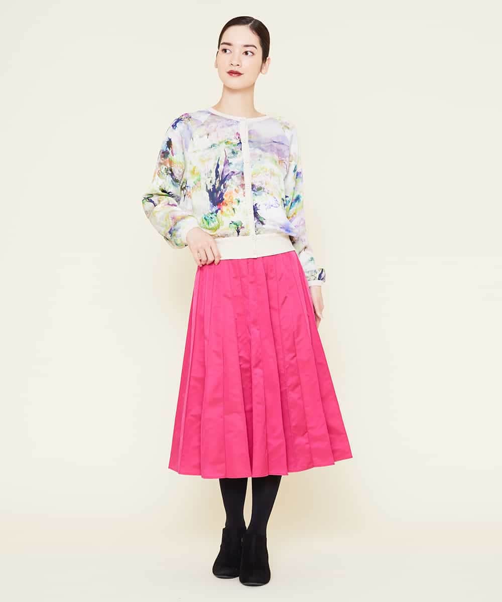GBHEM24290 Sybilla(シビラ) ステッチプリーツデザインスカート ピンク