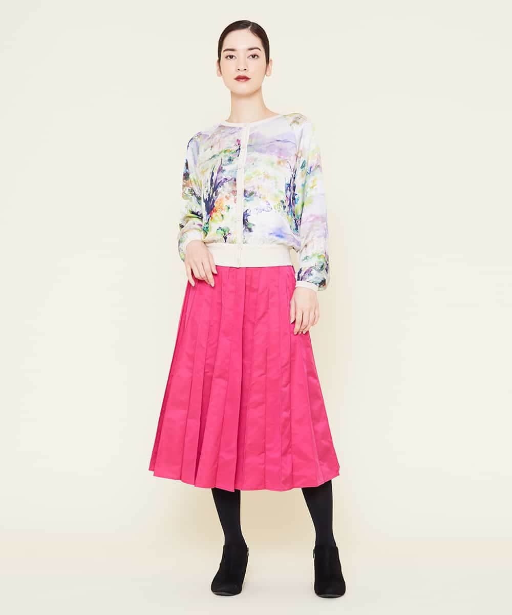 GBHEM24290 Sybilla(シビラ) ステッチプリーツデザインスカート ピンク