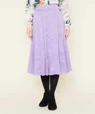 GBHEM24290 Sybilla(シビラ) ステッチプリーツデザインスカート ラベンダー