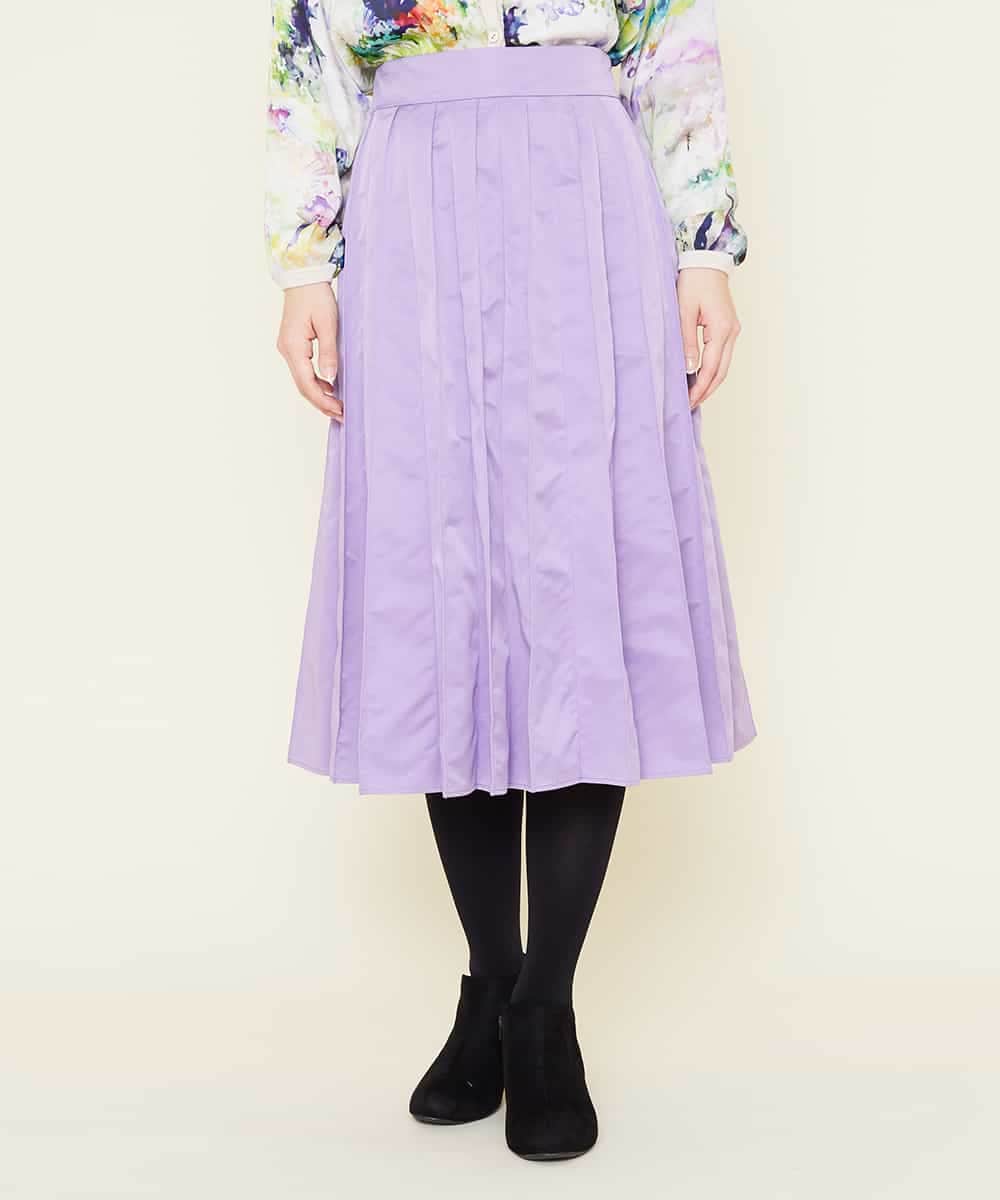 GBHEM24290 Sybilla(シビラ) ステッチプリーツデザインスカート ラベンダー