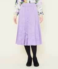 GBHEM24290 Sybilla(シビラ) ステッチプリーツデザインスカート ラベンダー