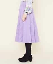 GBHEM24290 Sybilla(シビラ) ステッチプリーツデザインスカート ラベンダー