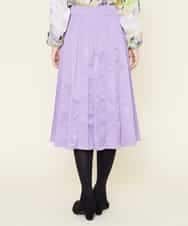 GBHEM24290 Sybilla(シビラ) ステッチプリーツデザインスカート ラベンダー