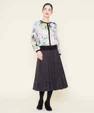 GBHEM24290 Sybilla(シビラ) ステッチプリーツデザインスカート ブラック