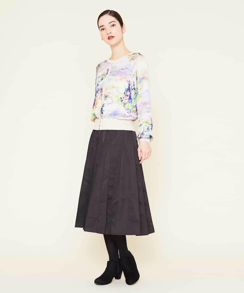GBHEM24290 Sybilla(シビラ) ステッチプリーツデザインスカート ブラック