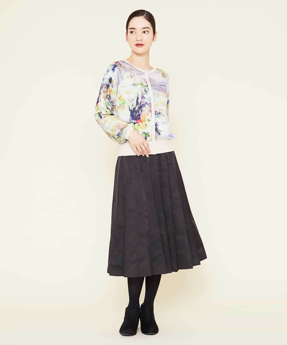 GBHEM24290 Sybilla(シビラ) ステッチプリーツデザインスカート ブラック