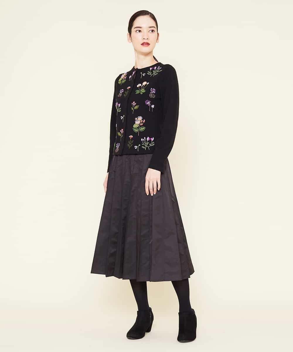 GBHEM24290 Sybilla(シビラ) ステッチプリーツデザインスカート ブラック