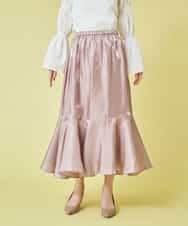 GBHEM53290 Sybilla(シビラ) クロッシーサテンスカート ピンクベージュ