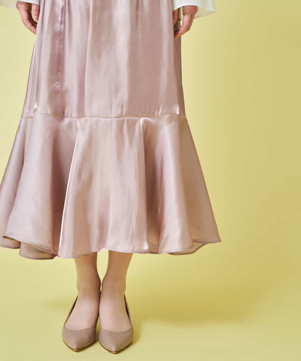 GBHEM53290 Sybilla(シビラ) クロッシーサテンスカート ピンクベージュ