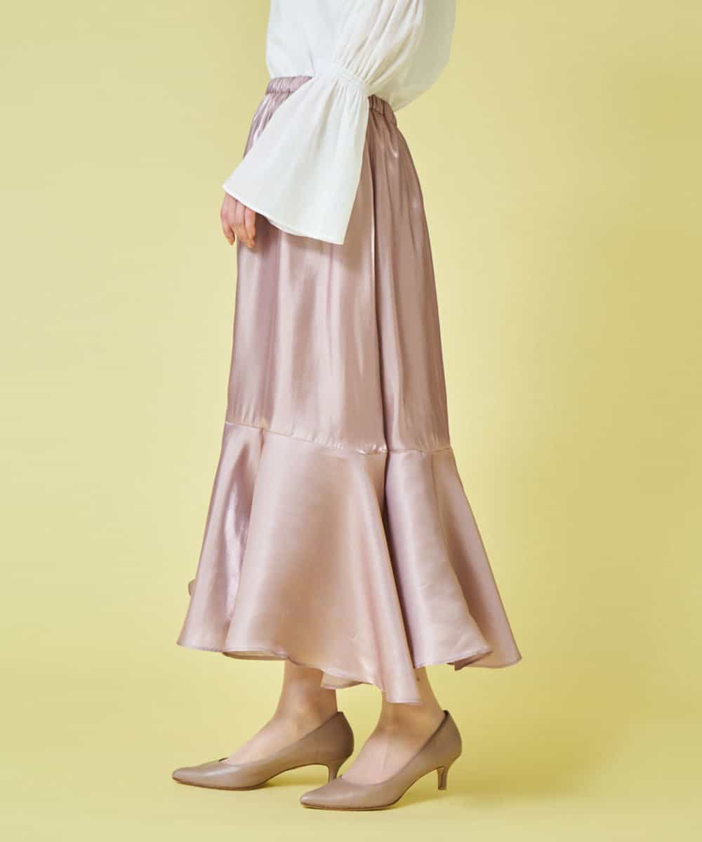 GBHEM53290 Sybilla(シビラ) クロッシーサテンスカート ピンクベージュ