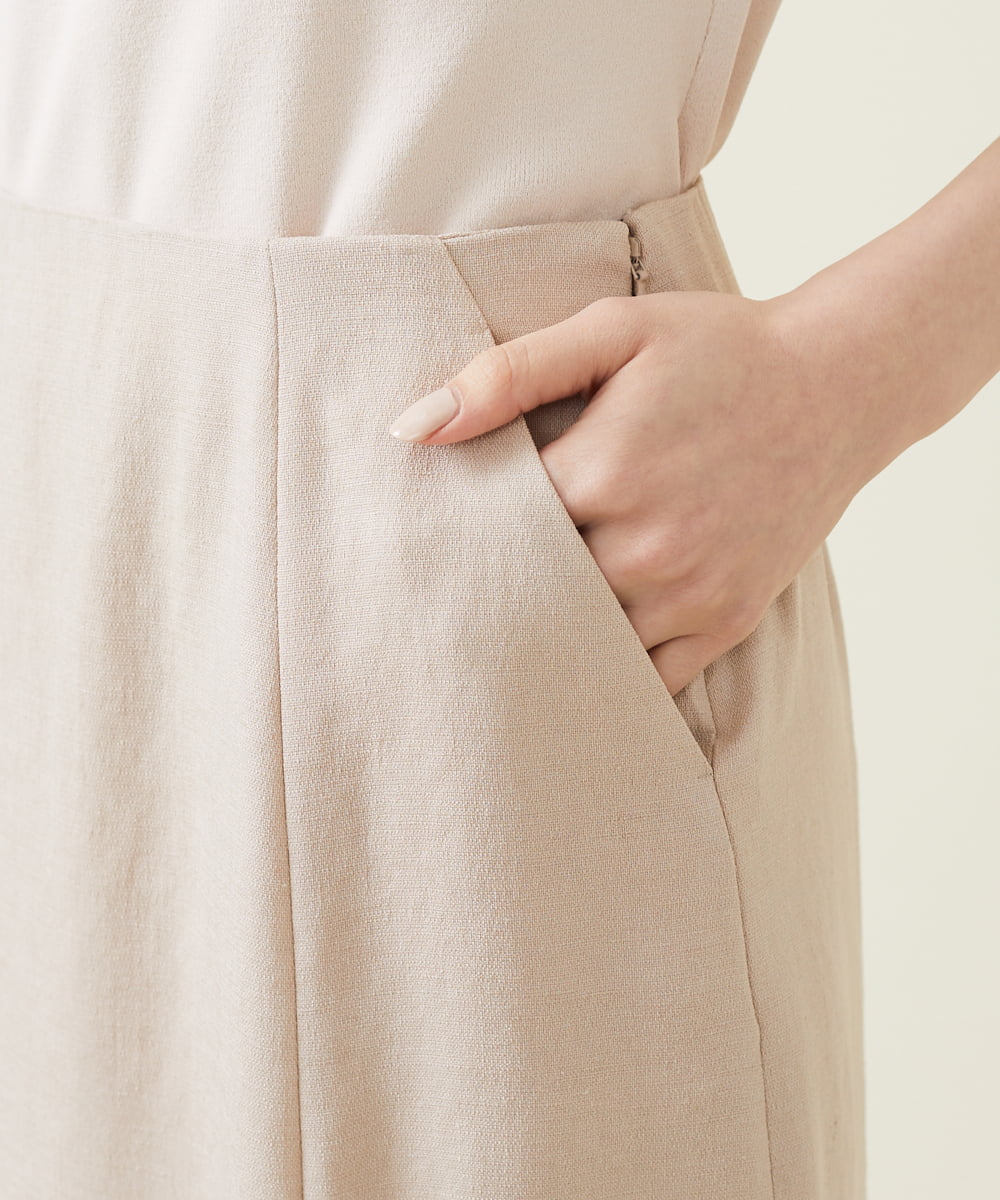 GBHET10330 Sybilla(シビラ) トリアセストレッチスカート ベージュ