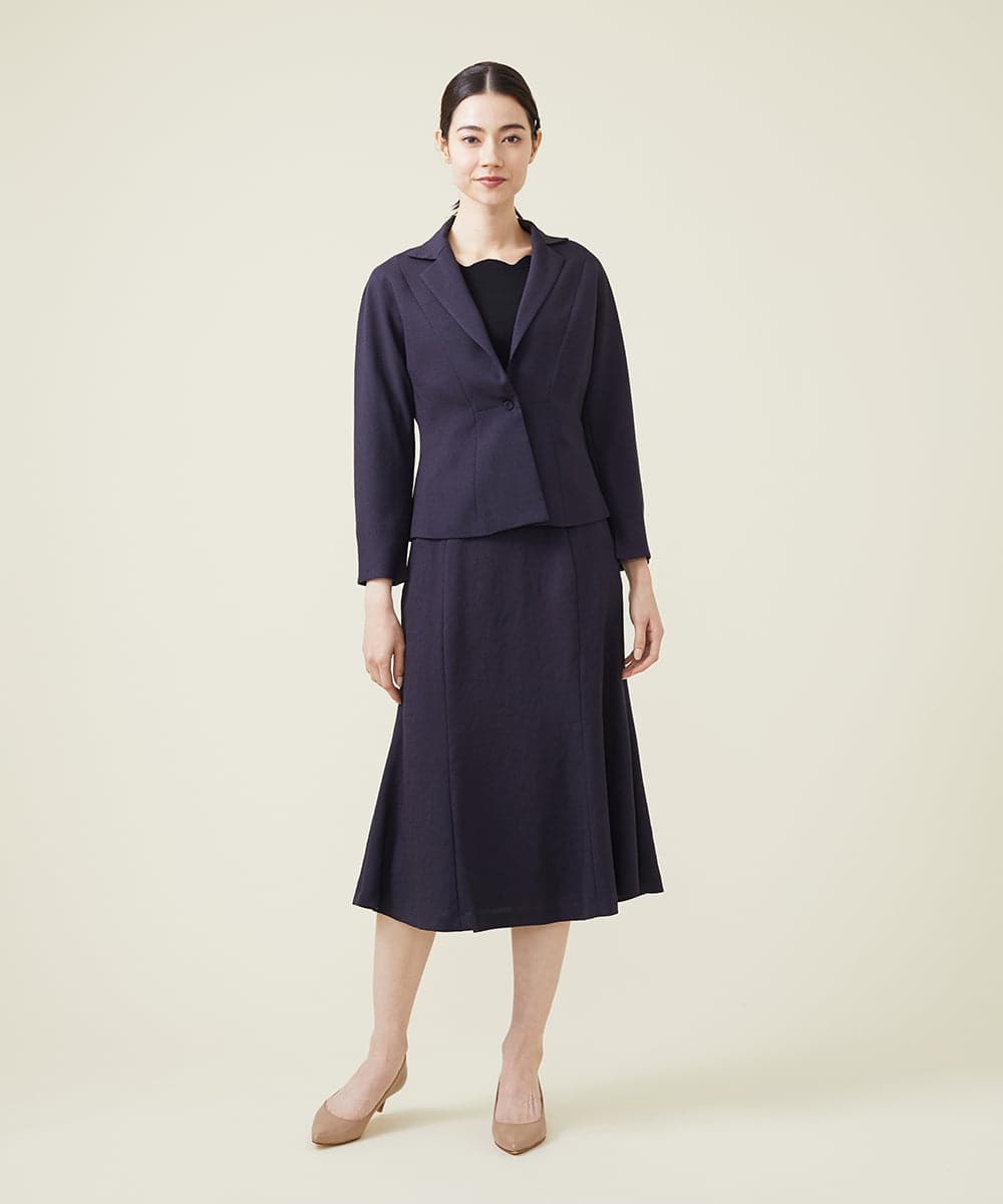 GBHET10330 Sybilla(シビラ) トリアセストレッチスカート ネイビー