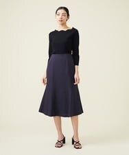 GBHET10330 Sybilla(シビラ) トリアセストレッチスカート ネイビー