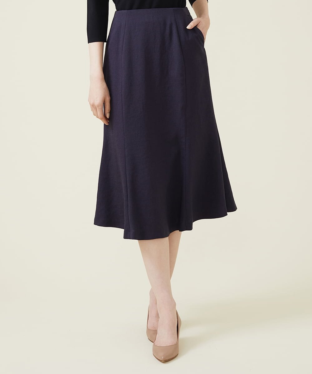 GBHET10330 Sybilla(シビラ) トリアセストレッチスカート ネイビー