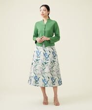 GBHET19490 Sybilla(シビラ) LIMONTAオーキッドジャカードスカート アイボリー