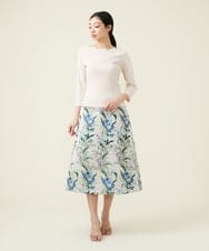 GBHET19490 Sybilla(シビラ) LIMONTAオーキッドジャカードスカート アイボリー