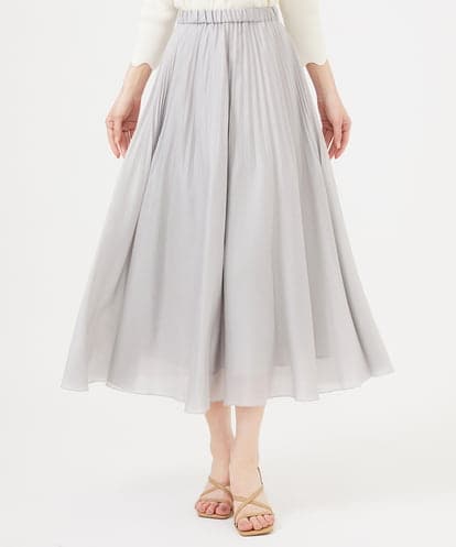 Sybilla(シビラ) アコーディオンプリーツスカート ライトグレー/灰 36