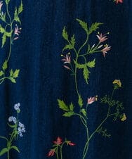 GBHGD04500 Sybilla(シビラ) フラワー刺繍デニムスカート インディゴ