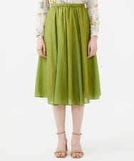 GBHGD42250 Sybilla(シビラ) シアークリンクルスカート グリーン