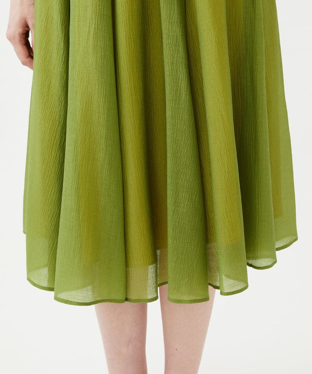 GBHGD42250 Sybilla(シビラ) シアークリンクルスカート グリーン