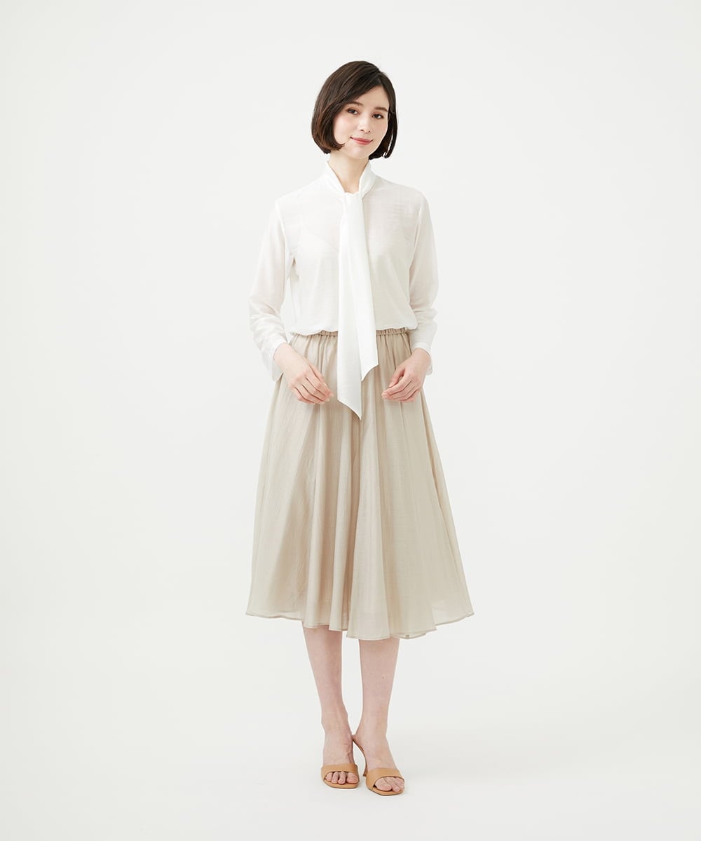 GBHGD42250 Sybilla(シビラ) シアークリンクルスカート ライトグレージュ