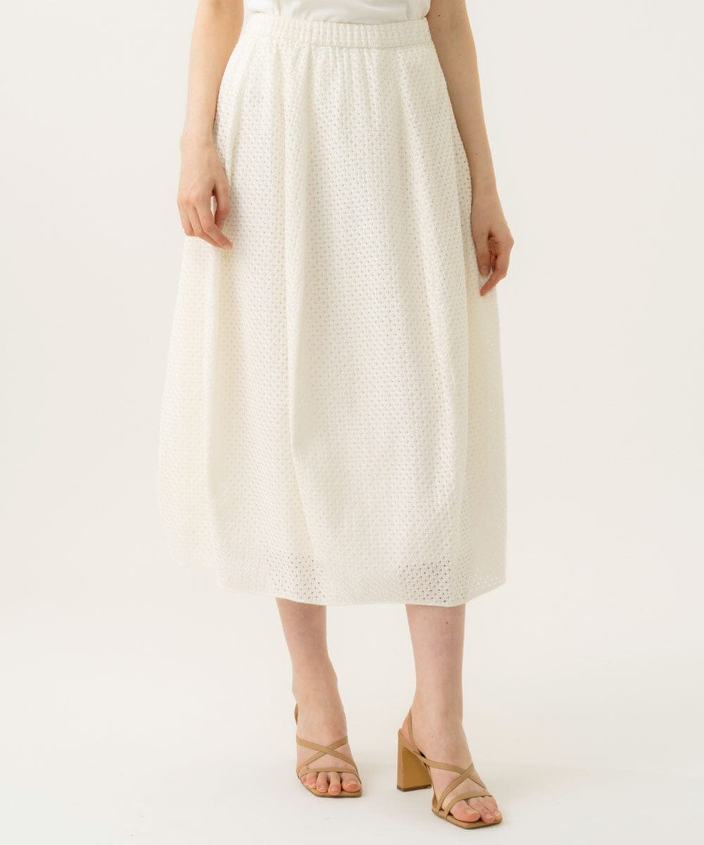 GBHGD45360 Sybilla(シビラ) アイレットレーススカート ホワイト