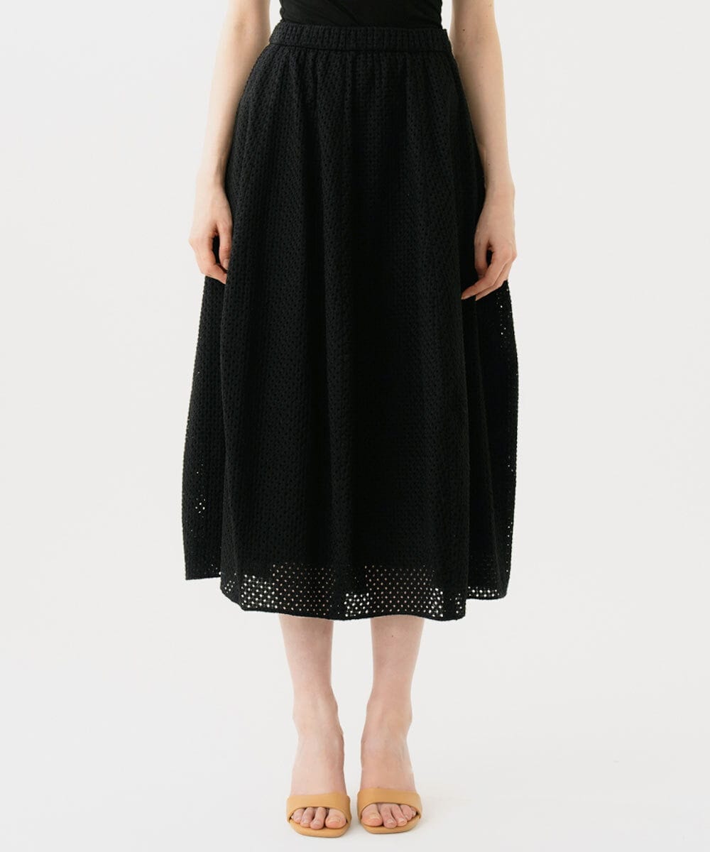 GBHGD45360 Sybilla(シビラ) アイレットレーススカート ブラック