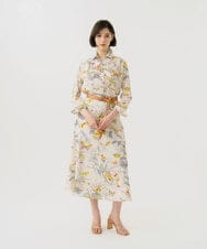 GBHGD94400 Sybilla(シビラ) バタフライ&フラワープリントスカート アイボリー系