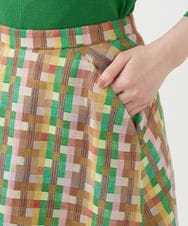 GBHGE05500 Sybilla(シビラ) チェックジャカードスカート マルチカラー