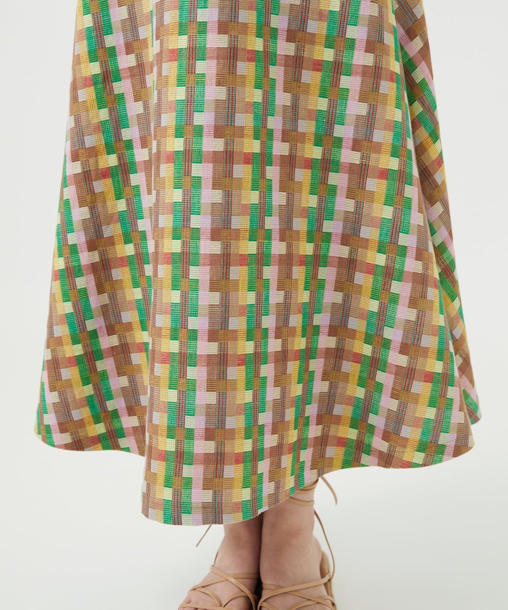 GBHGE05500 Sybilla(シビラ) チェックジャカードスカート マルチカラー