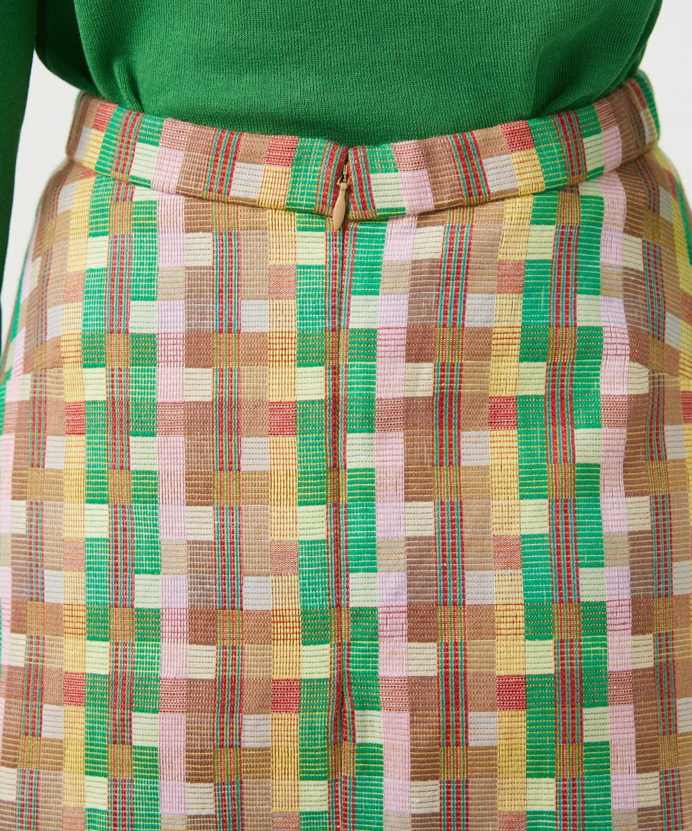 GBHGE05500 Sybilla(シビラ) チェックジャカードスカート マルチカラー