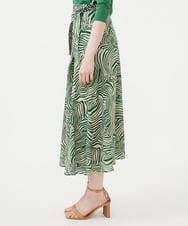 GBHGF08450 Sybilla(シビラ) ゼブラプリントラップスカート グリーン