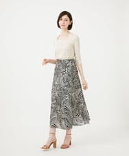 GBHGF08450 Sybilla(シビラ) ゼブラプリントラップスカート ブラック