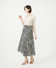GBHGF08450 Sybilla(シビラ) ゼブラプリントラップスカート ブラック