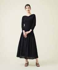 GBHGS40390 Sybilla(シビラ) カットジャカードシャーリングスカート ブラック