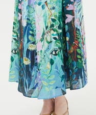 GBHHD02500 Sybilla(シビラ) アートフラワープリントスカート マルチカラー