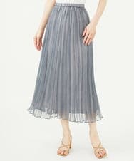 GBHJA30360 Sybilla(シビラ) 転写デニムプリーツスカート グレー