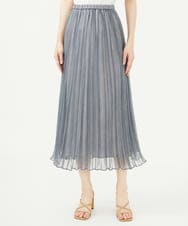 GBHJA30360 Sybilla(シビラ) 転写デニムプリーツスカート グレー