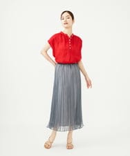 GBHJA30360 Sybilla(シビラ) 転写デニムプリーツスカート グレー