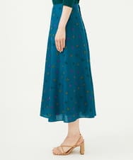 GBHJB01400 Sybilla(シビラ) アスタリスク刺繍スカート ブルーグリーン