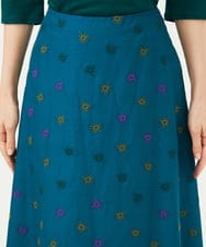 GBHJB01400 Sybilla(シビラ) アスタリスク刺繍スカート ブルーグリーン