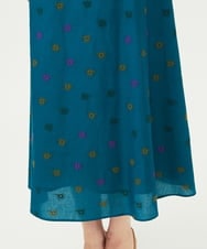 GBHJB01400 Sybilla(シビラ) アスタリスク刺繍スカート ブルーグリーン