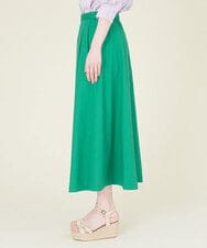 GBHJP01230 Sybilla(シビラ) ラップ風デザインフレアスカート グリーン