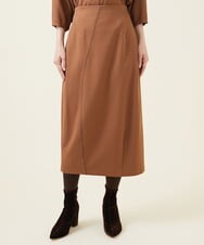 GBHJU76390 Sybilla(シビラ) 配色ステッチポンチスカート キャメル