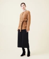 GBHJU76390 Sybilla(シビラ) 配色ステッチポンチスカート ブラック