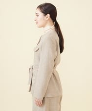 GBJAA01590 Sybilla(シビラ) モールツイードノーカラージャケット ベージュ
