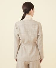 GBJAA01590 Sybilla(シビラ) モールツイードノーカラージャケット ベージュ