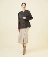 GBJAB06790 Sybilla(シビラ) 【WINTER BLUE】ダブルボタンショートリバーコート グレーブラウン