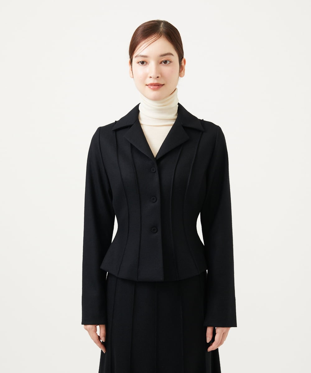 GBJAE32500 Sybilla(シビラ) ピンタックデザインジャケット ブラック